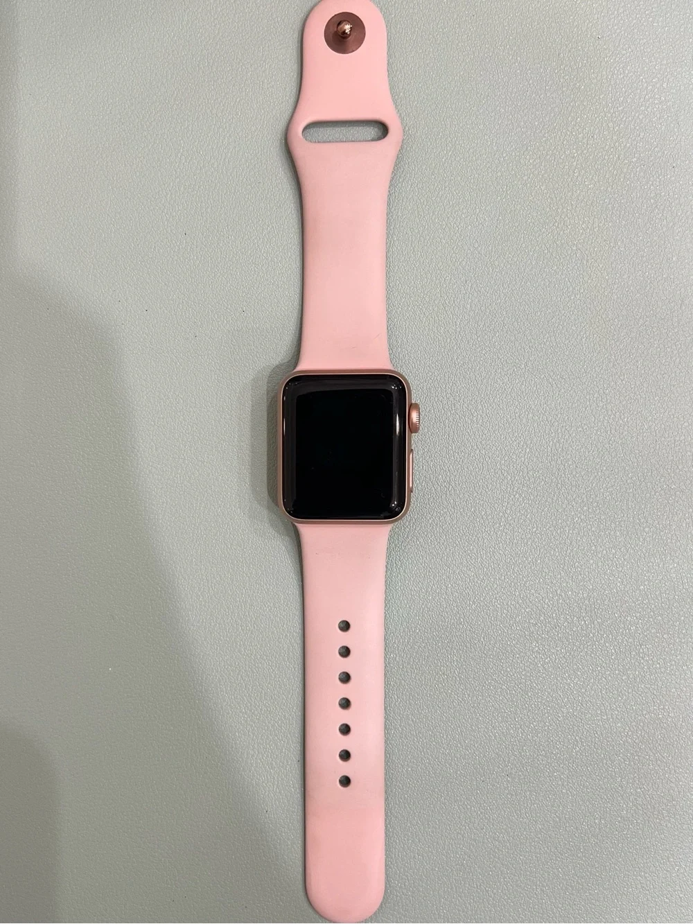 Apple Watch Series 3 GPS + Cellular 38MM Rose Gold Aluminum Pink Silicone Band